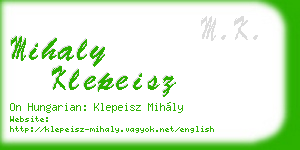 mihaly klepeisz business card